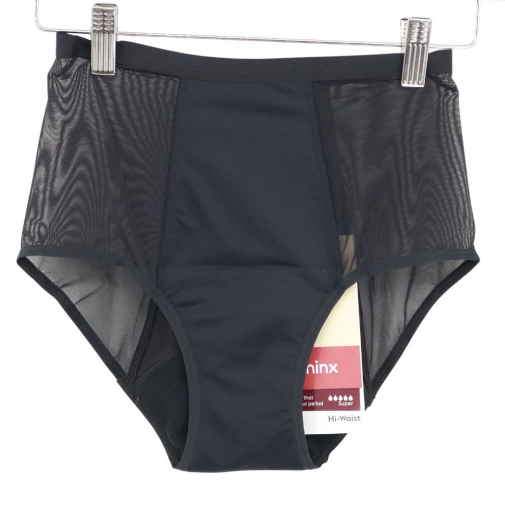 Thinx High Waist Period Underwear Womens XS Black Super‎ Absorbant Utility NWT